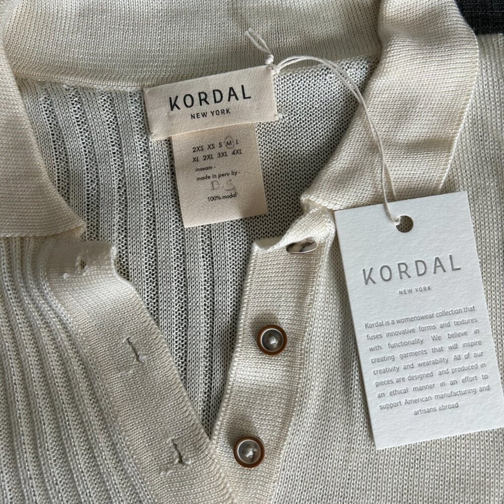 Women's Cream Ribbed Sweater - Picture 5 of 5